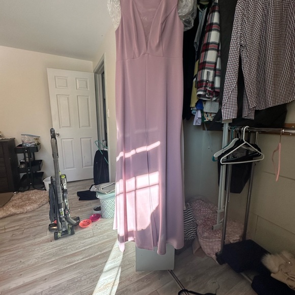 DB STUDIO
illusion deep-v center slit stretch crepe dress - Picture 2 of 5